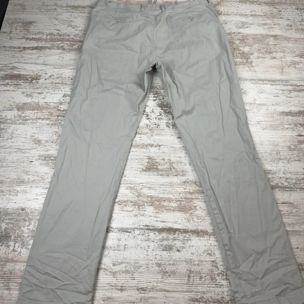 J.Crew 770 Straight Fit Stretch Chino Pants Men's 36x33 Light Gray Preppy